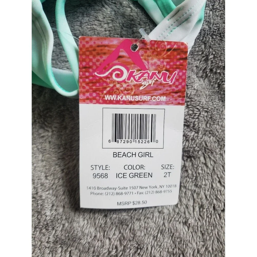 *NWT* Kanu Surf Girl's Alania Bikini Beach Sport 2-Piece Swimsuit , Size 2T